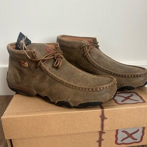 Twisted X Women’s Ankle Boots Brown Driving Moccasin Western Casual NWT-Sz. 6